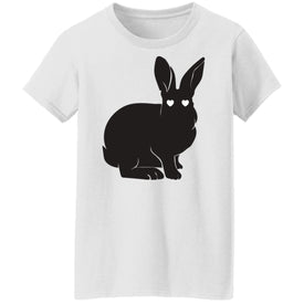 Silhouette Cute Easter Bunny Ladies'  T-Shirt: Cute Easter Bunny, Cute Silhouette, Happy Easter, Family Easter