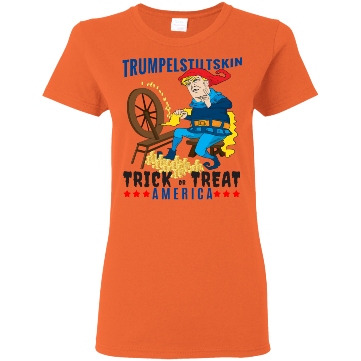Trumpelstiltskin Trick Or Treat America T-Shirt Halloween Clothing (Women) - DNA Trends