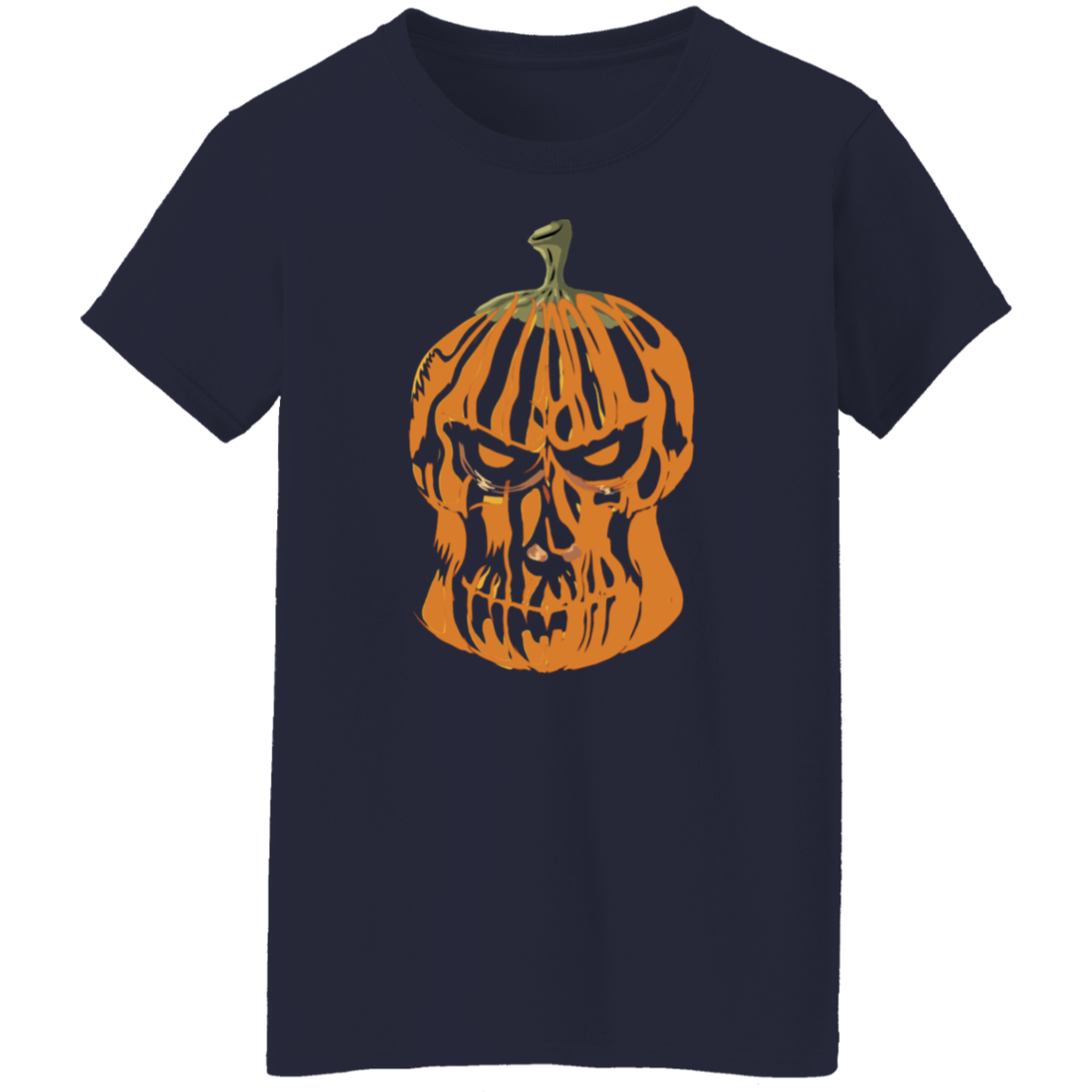 Pumpkin-Skull Halloween Costume  Ladies'  T-Shirt - DNA Trends