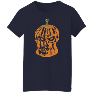 Pumpkin-Skull Halloween Costume  Ladies'  T-Shirt - DNA Trends