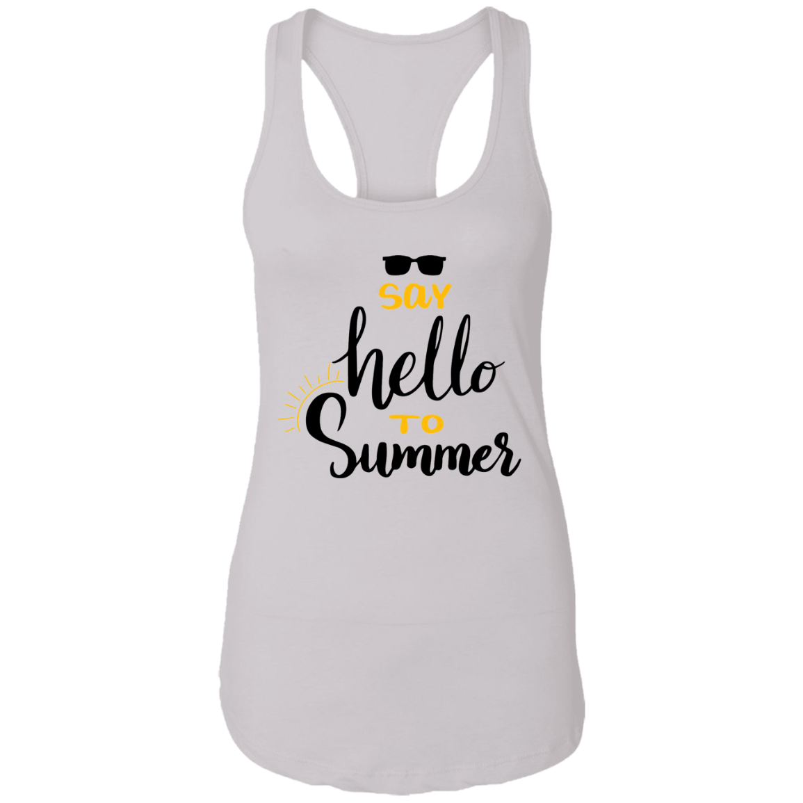 Say Hello To Summer  Ladies Ideal  Racerback Tank - DNA Trends