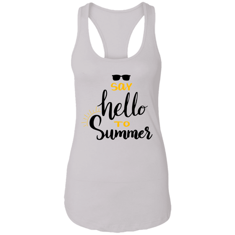 Image of Say Hello To Summer  Ladies Ideal  Racerback Tank - DNA Trends