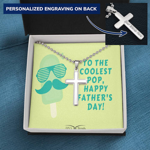 Image of To The Coolest Dad Fathers Day Wish Necklace - DNA Trends