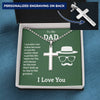 Greatest Dad Personalized Engraving On Back Cross Necklace - DNA Trends