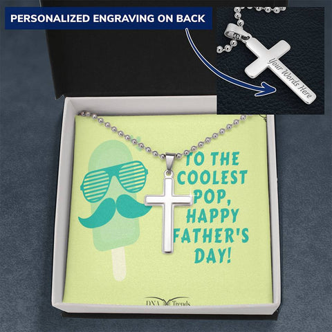 Image of To The Coolest Dad Fathers Day Wish Necklace - DNA Trends