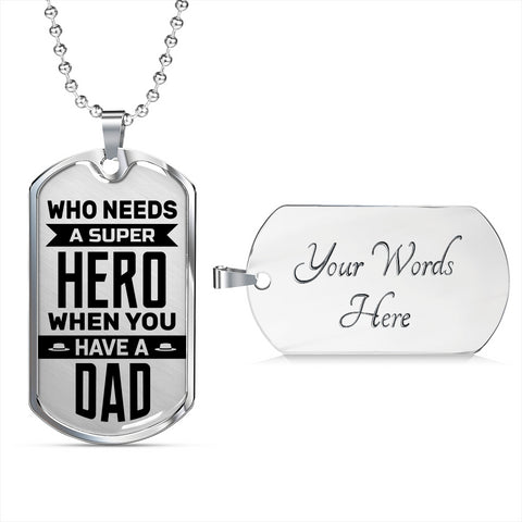 Who Needs A Super Hero Father's Day Necklace - DNA Trends