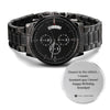 Greatest Guy I Know - Personalized Birthday Gift To Grandpa - Black Chronograph Engraved Watch - DNA Trends