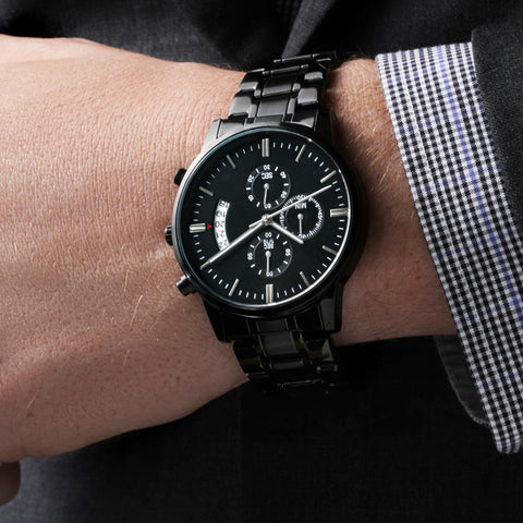 Image of Personalized Engraved Chronograph Watch For Fathers Day Gift - DNA Trends