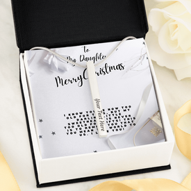 Christmas Gift For Daughter : Modern Bar Necklace - My Darling Little Sweetheart Is Never Too Old For Gifts!