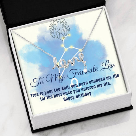 Image of To My Favorite Leo Birthday Necklace - Leo Zodiac Sign Special Message Card - DNA Trends
