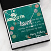 Birthday Message To My Daughter - Adorable Cursive Love Necklace - Birthday Gift For Daughter - DNA Trends