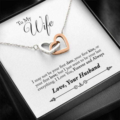 Image of Interlocking Heart Necklace (Husband to Wife Special Message - DNA Trends