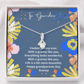 Grandparents Day, Coolest Granny Ever Necklace- Gift To Grandma - DNA Trends