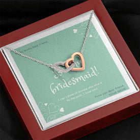 To My Lovely Best Friend, Be My Bridesmaid Message Card - Never Ending Love Necklace - Personalized Message Card - DNA Trends