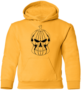 Pumpkin Skull Halloween Costume Youth Pullover Hoodie - DNA Trends