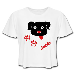 Cute puppy Women's Cropped T-Shirt - DNA Trends