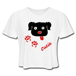 Image of Cute puppy Women's Cropped T-Shirt - DNA Trends