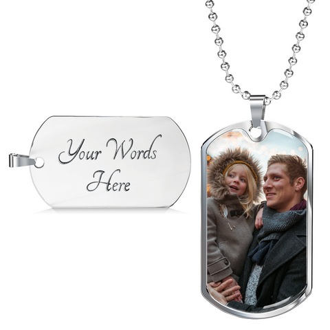 Personalized Dad and Child Photo Father's Day Necklace - DNA Trends