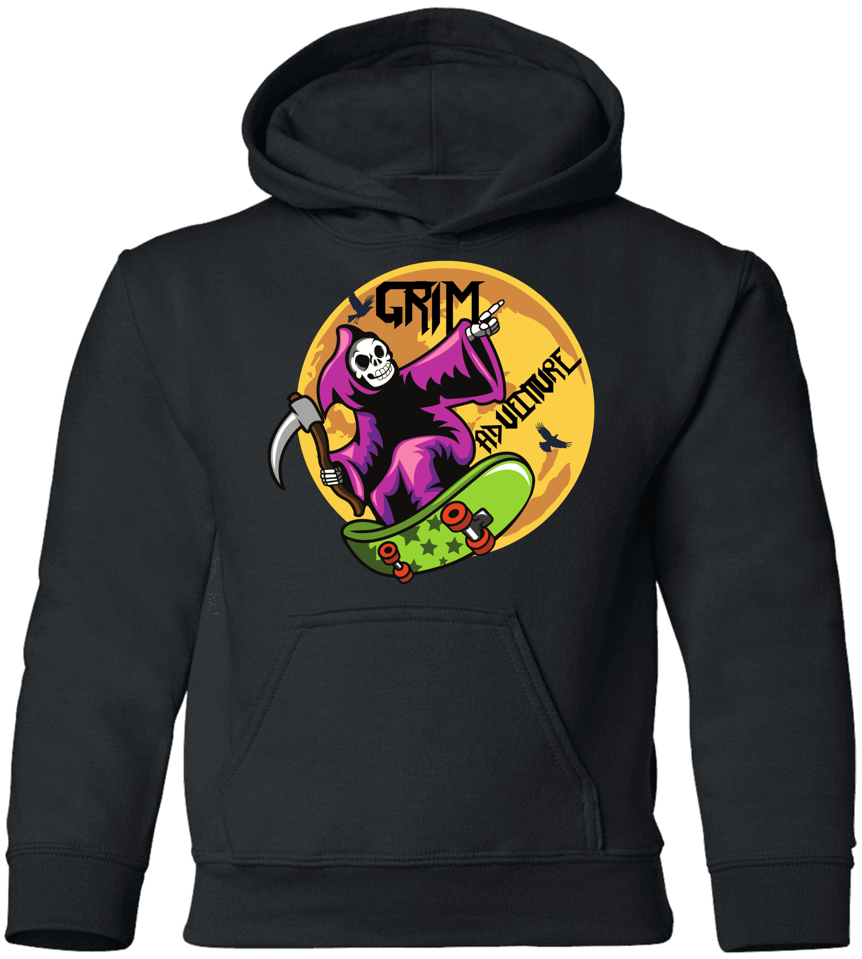 Grim Adventure Halloween Costume  Youth Pullover Hoodie - DNA Trends