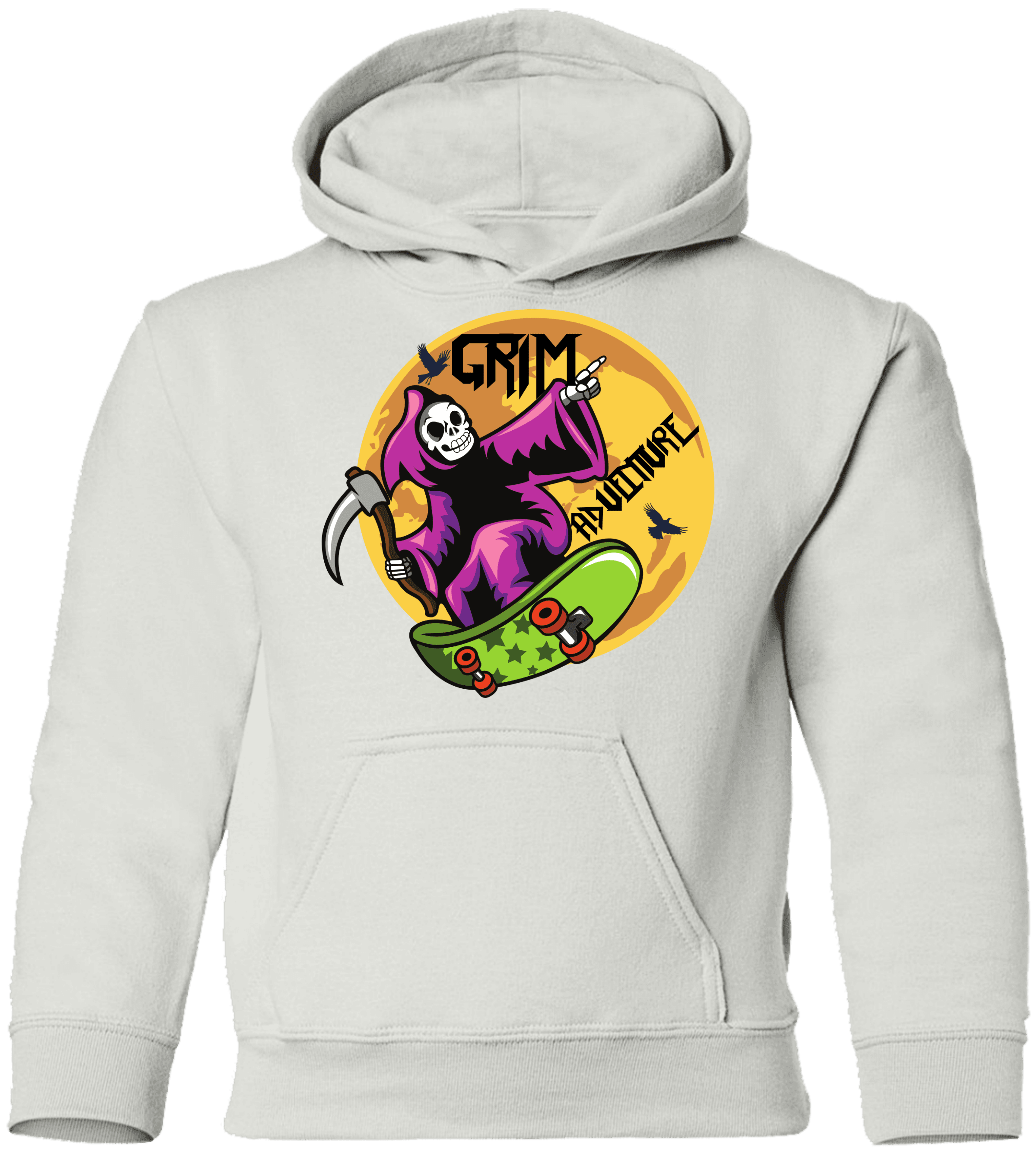 Grim Adventure Halloween Costume  Youth Pullover Hoodie - DNA Trends