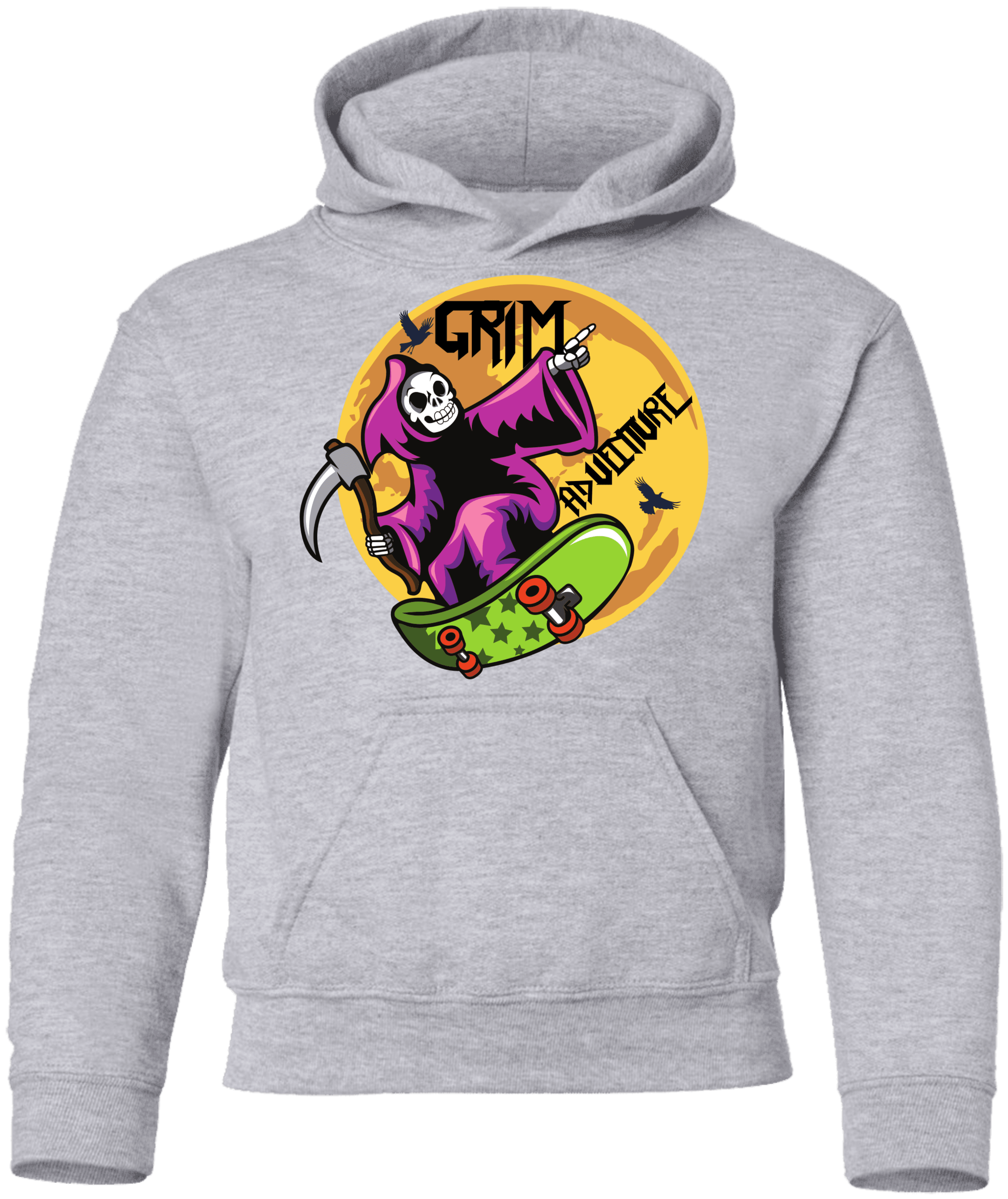 Grim Adventure Halloween Costume  Youth Pullover Hoodie - DNA Trends