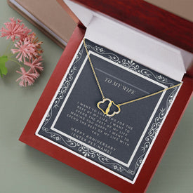Anniversary Gift To My Wife: Infinite Love 10K Solid yellow Gold; Message Card - I Want To Love You For The Rest Of My Life