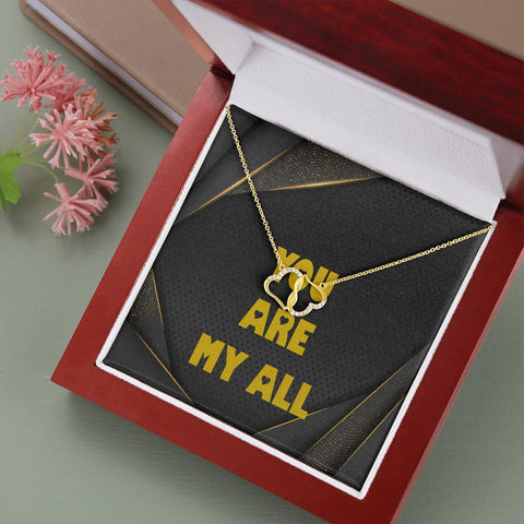 Image of Valentines Day: 10K Solid Yellow Gold hearts - You Are My All Simple Message Card