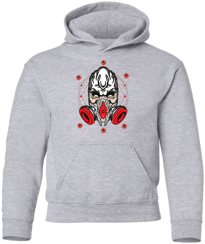 Image of Masked Zombie Halloween Costume Youth Pullover Hoodie - DNA Trends