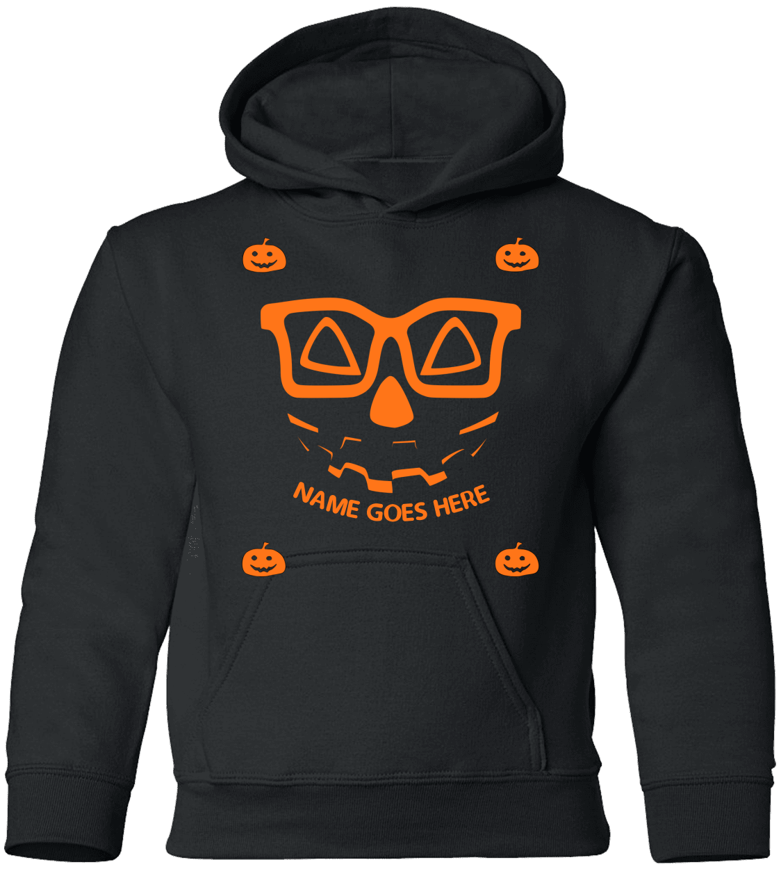 Personalized Creepy Nerd Pumpkin Halloween Costume Youth Pullover Hoodie - DNA Trends