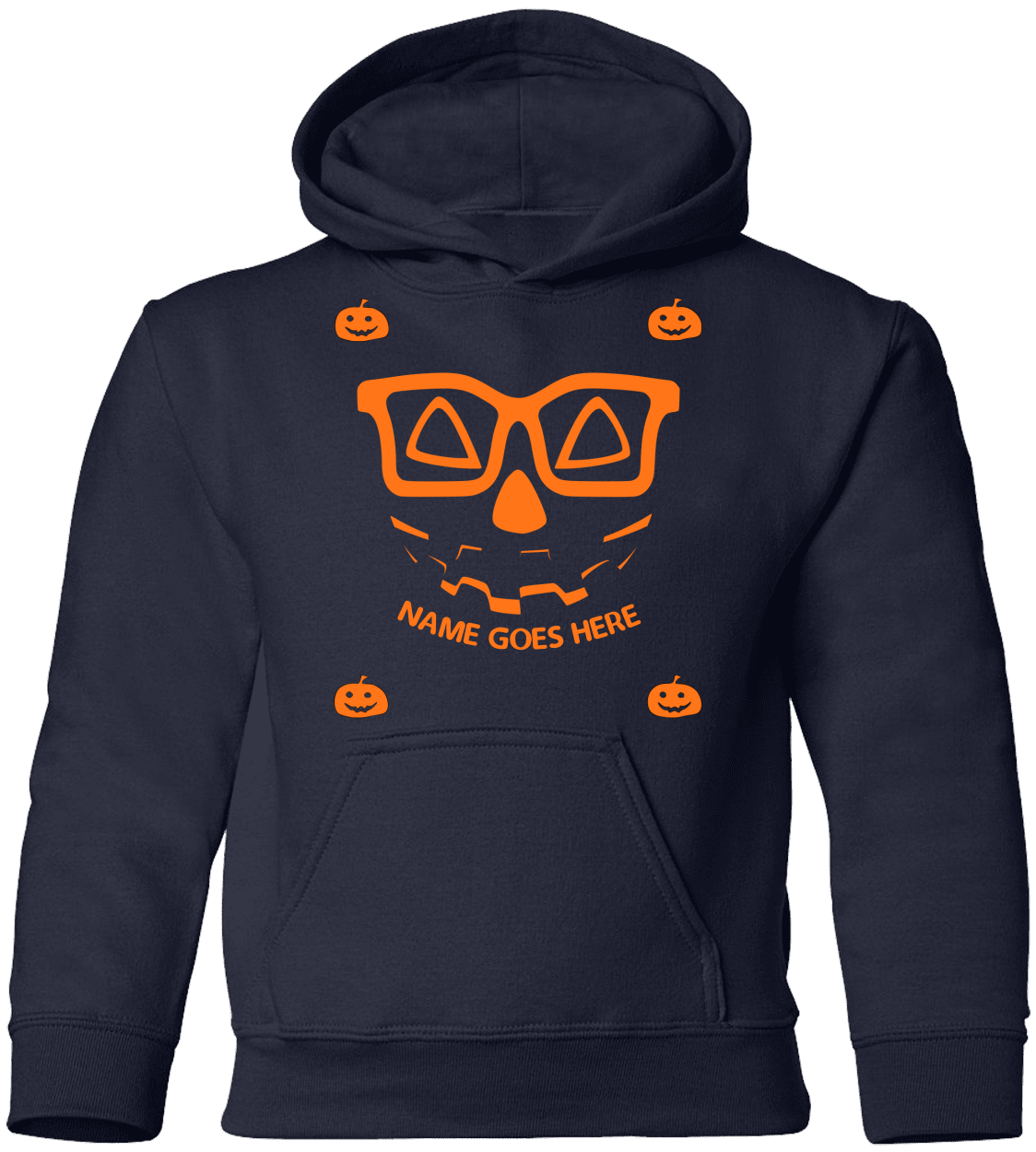 Personalized Creepy Nerd Pumpkin Halloween Costume Youth Pullover Hoodie - DNA Trends