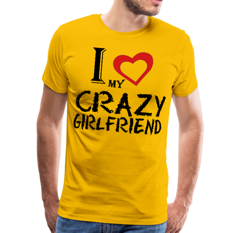 Image of I Love my Crazy GF Men's Premium T-Shirt - DNA Trends