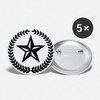 Star Buttons small 1'' (5-pack) - DNA Trends