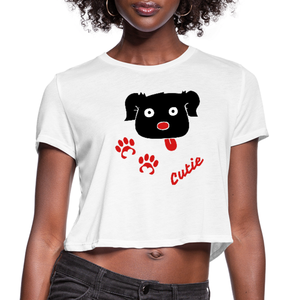 Cute puppy Women's Cropped T-Shirt - DNA Trends