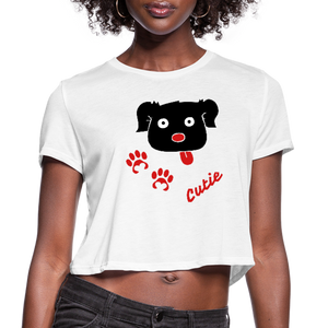 Cute puppy Women's Cropped T-Shirt - DNA Trends