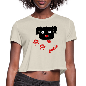 Cute puppy Women's Cropped T-Shirt - DNA Trends