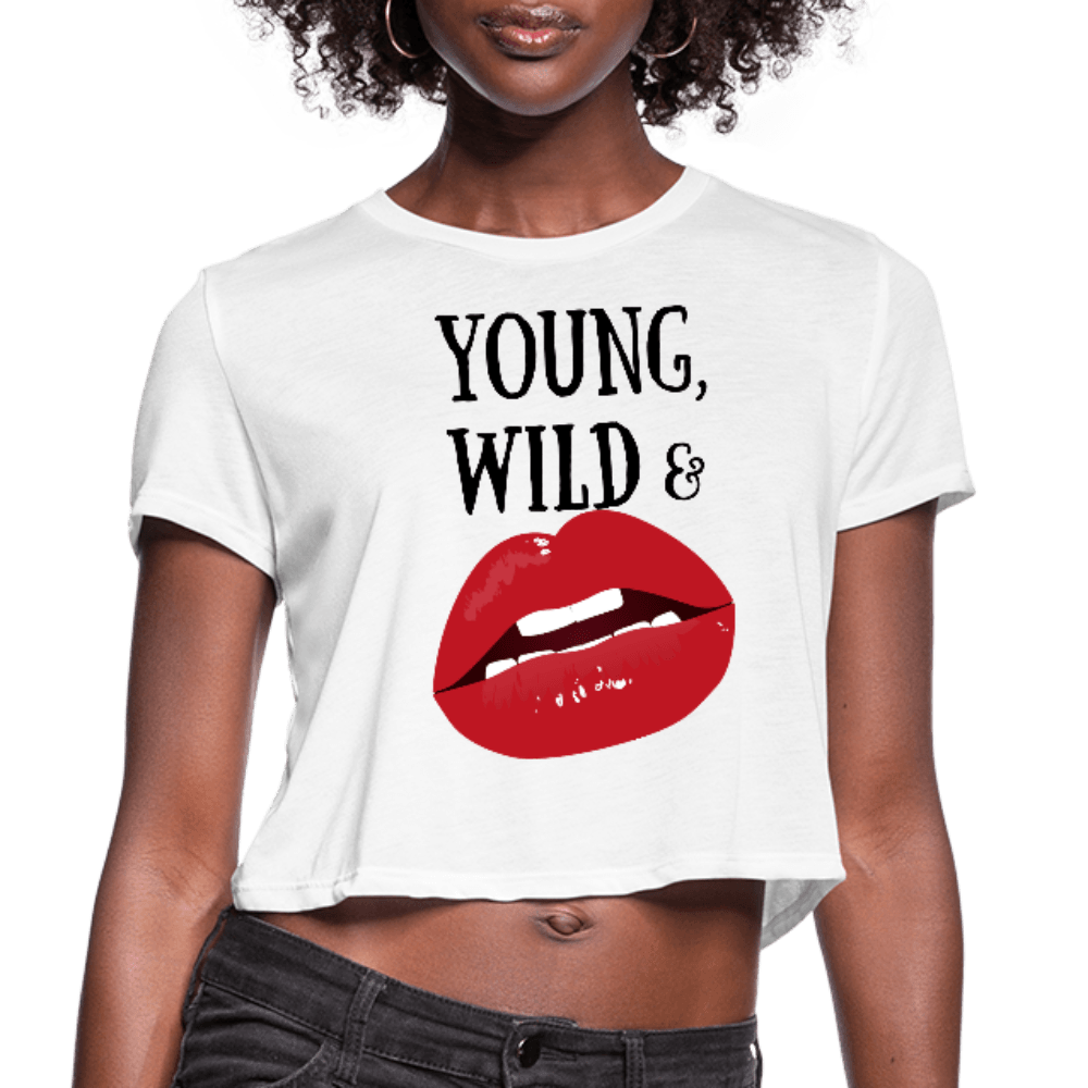 Young and Wild Premium Women's Cropped T-Shirt - DNA Trends