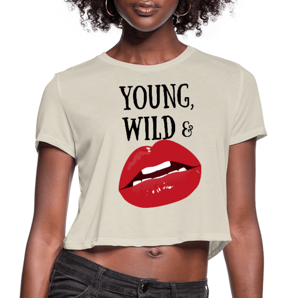 Young and Wild Premium Women's Cropped T-Shirt - DNA Trends