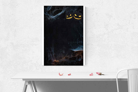 Image of Haunted FOREST Halloween Satin Portrait Poster - DNA Trends