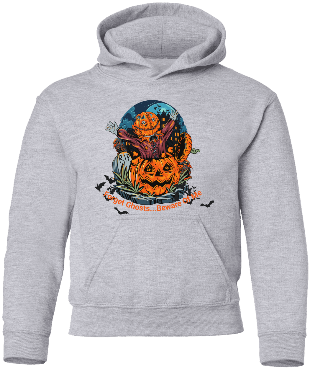 Spooky Yard Halloween Costume Youth Pullover Hoodie , Forget Ghosts... Beware Of Me Custom Design - DNA Trends